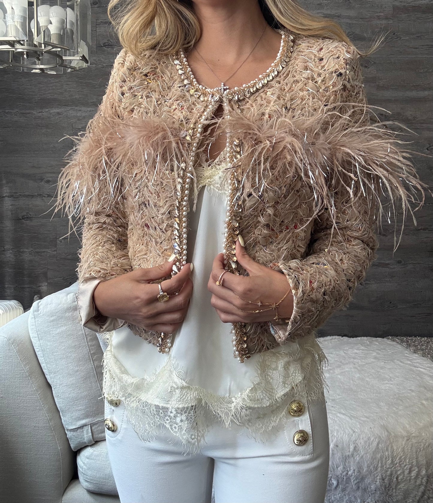 Annie feathers blazer