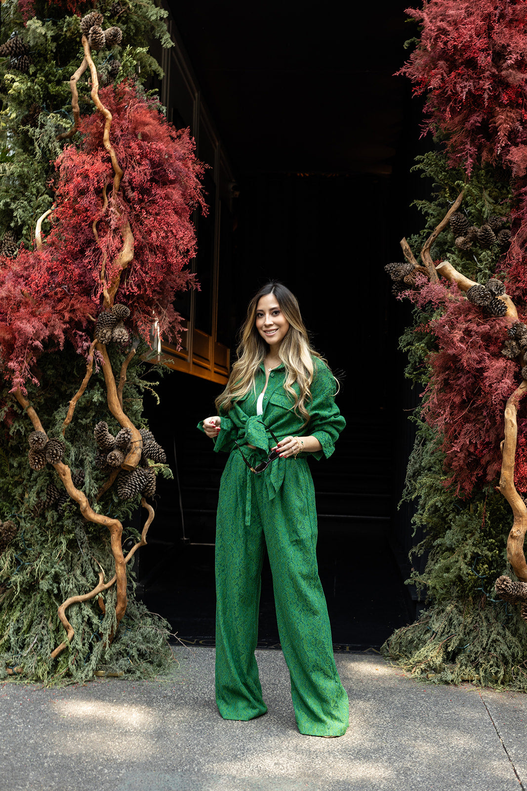 Emerald jacquard set
