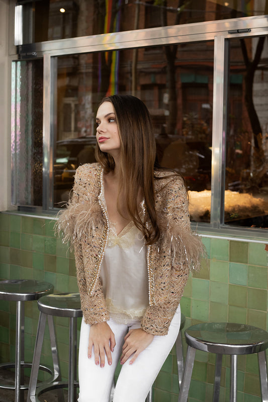 Annie feathers blazer